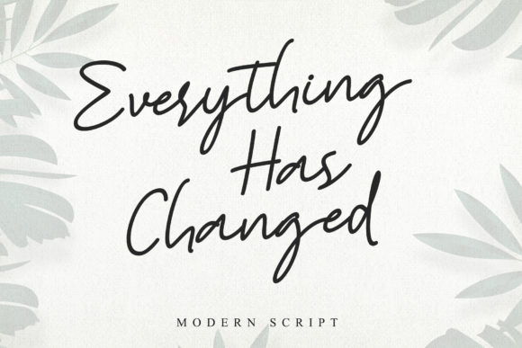 Everything Has Changed: A Timeless Handwritten Font