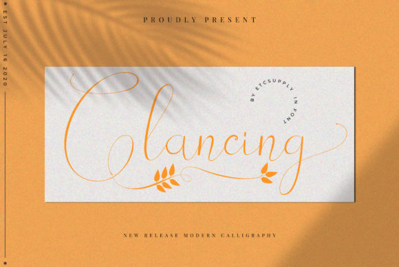 Glancing Font: A Modern Calligraphy Typeface for Editorial Elegance