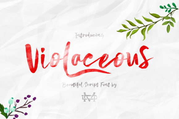 Violaceous Font for Creative Makers